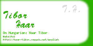 tibor haar business card